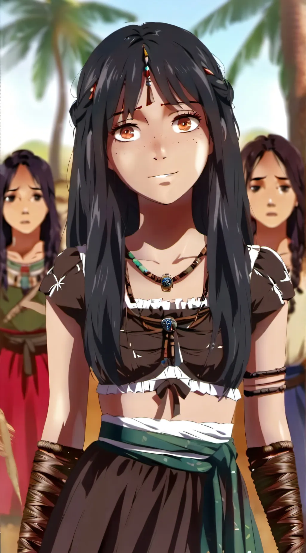 ai character: native girl background
