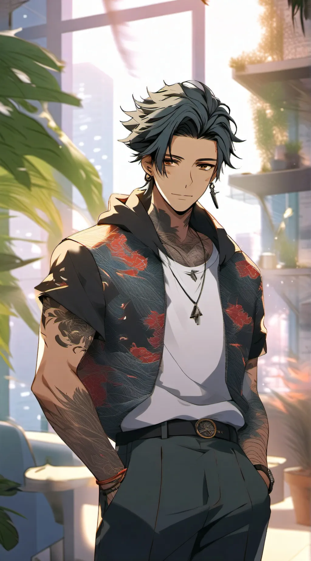 ai character: Ajay Steere background