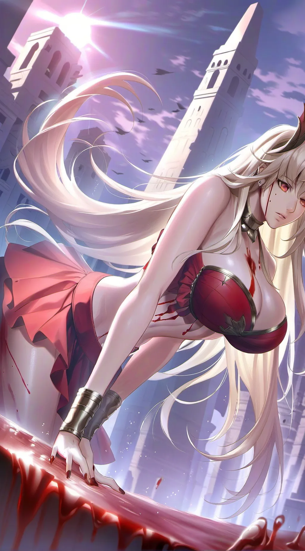 ai character: giantess Victoria  background