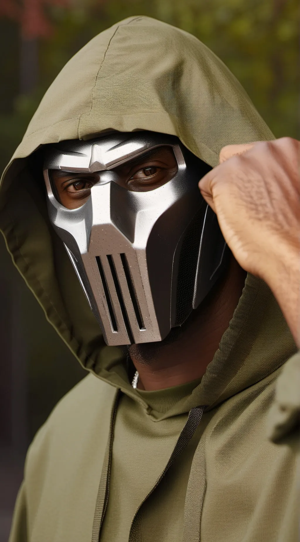 ai character: MF DOOM  background