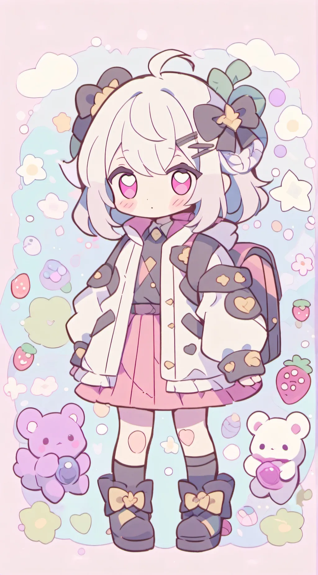 ai character: MHA smile  background