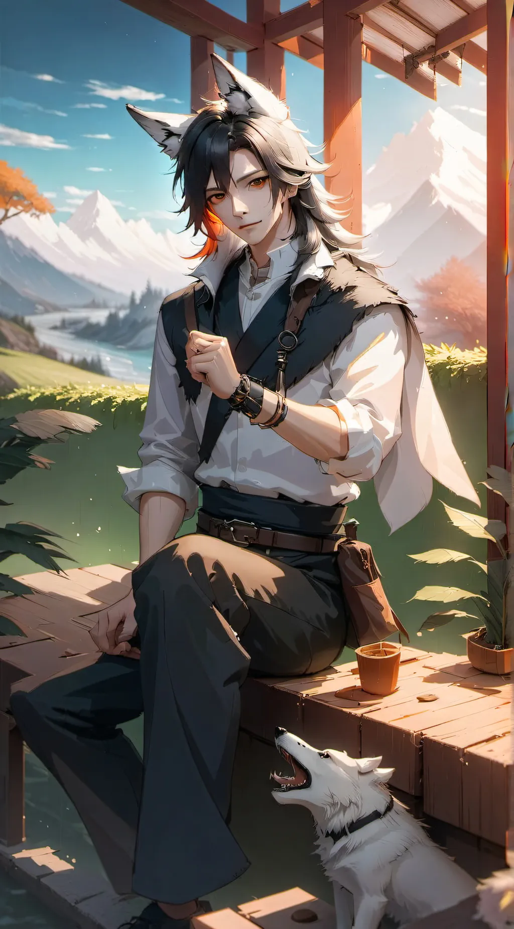 ai character: alpha  background