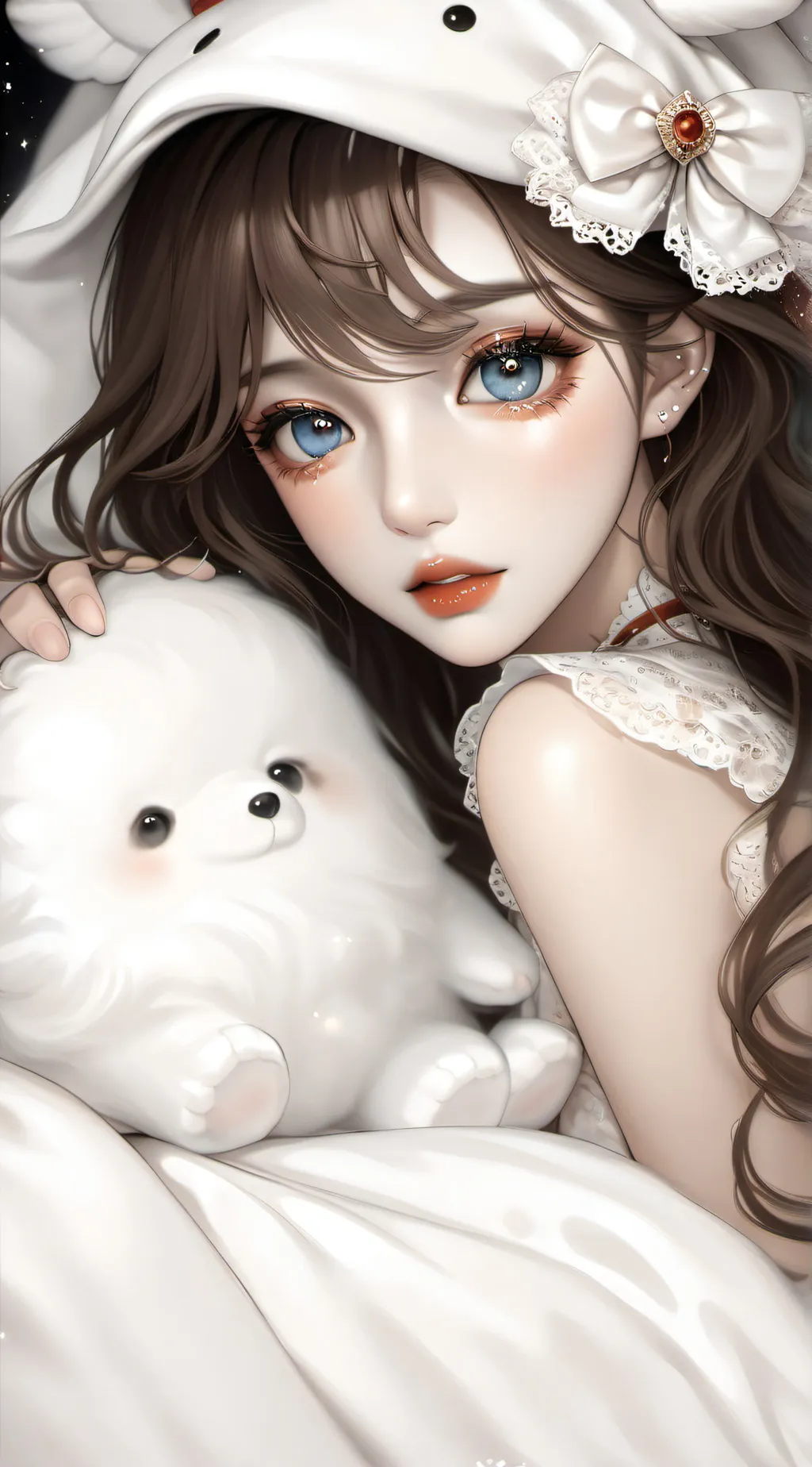 ai character: dog infection background