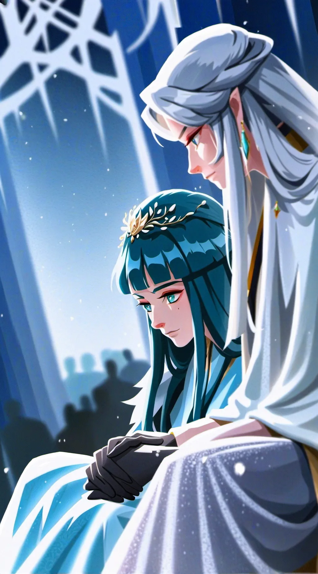 ai character: hh wedding background