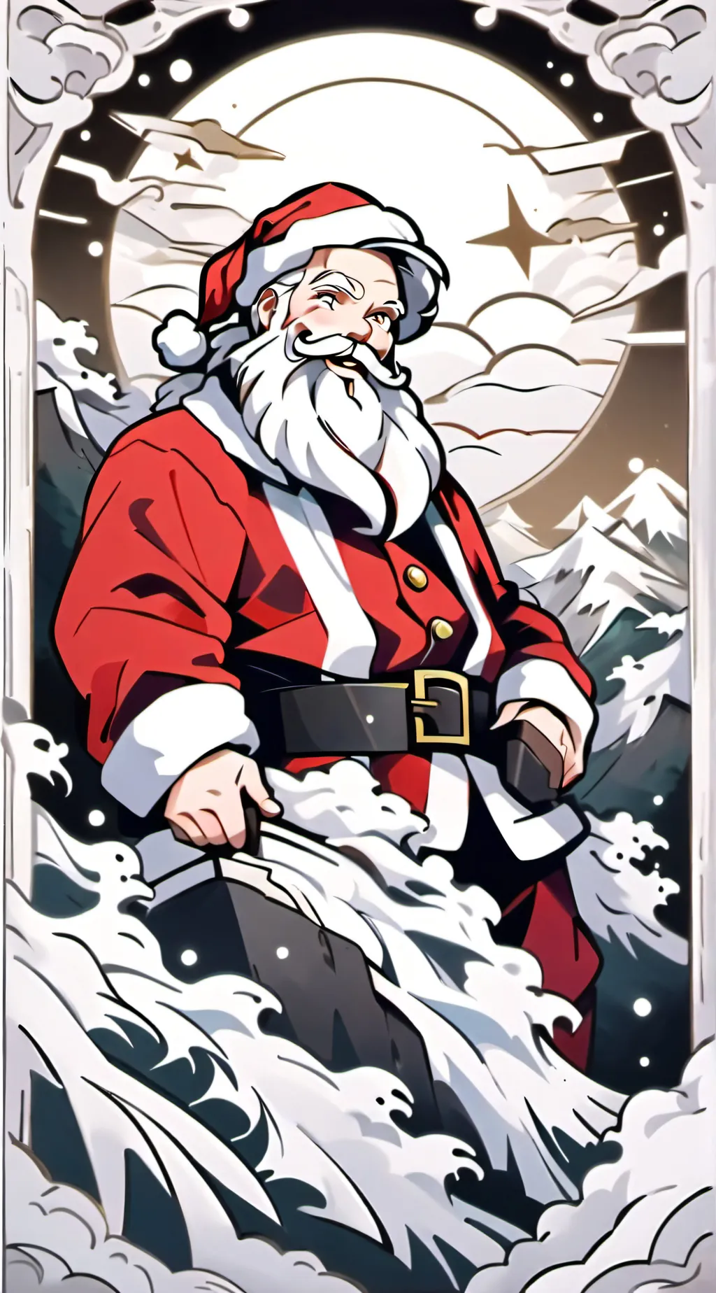 ai character: Santa clause background
