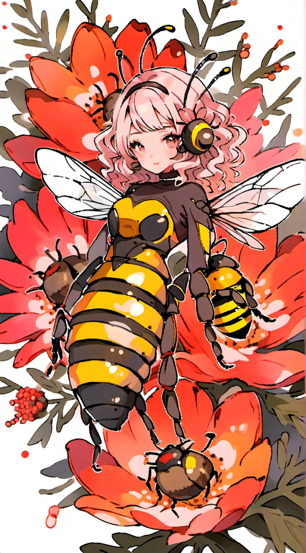 ai character: queen bee background