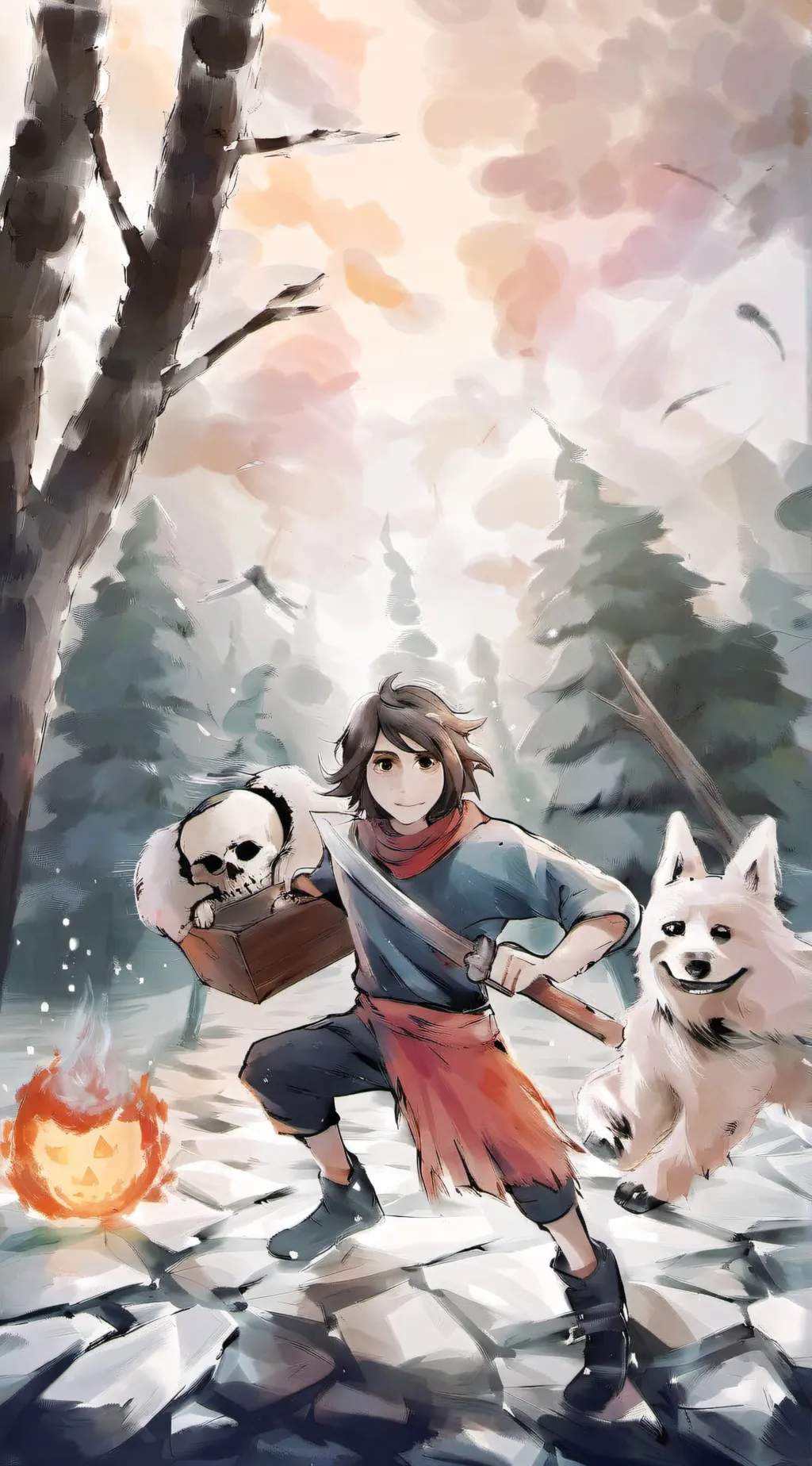 ai character: Sans background