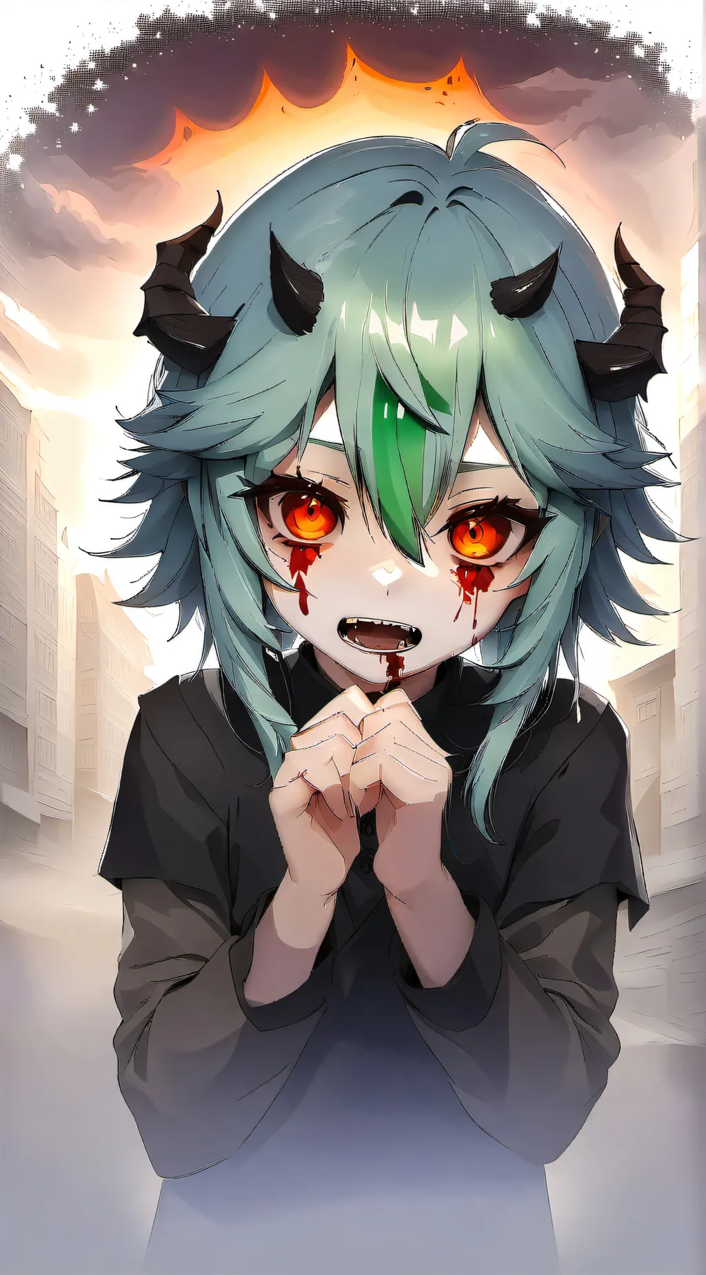 ai character: toothless zombie background
