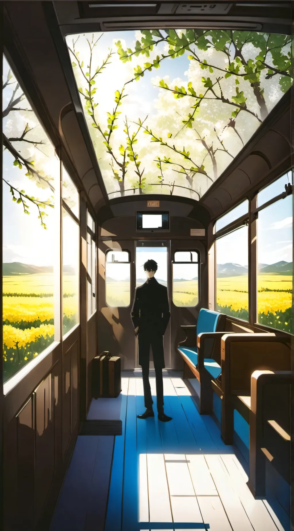 ai character: Mha school trip background