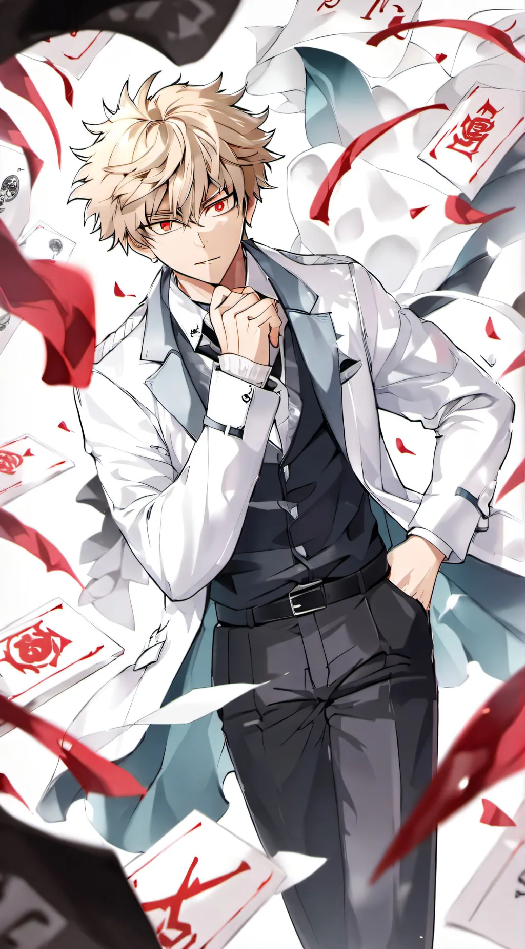 ai character: Bakugo yo man background