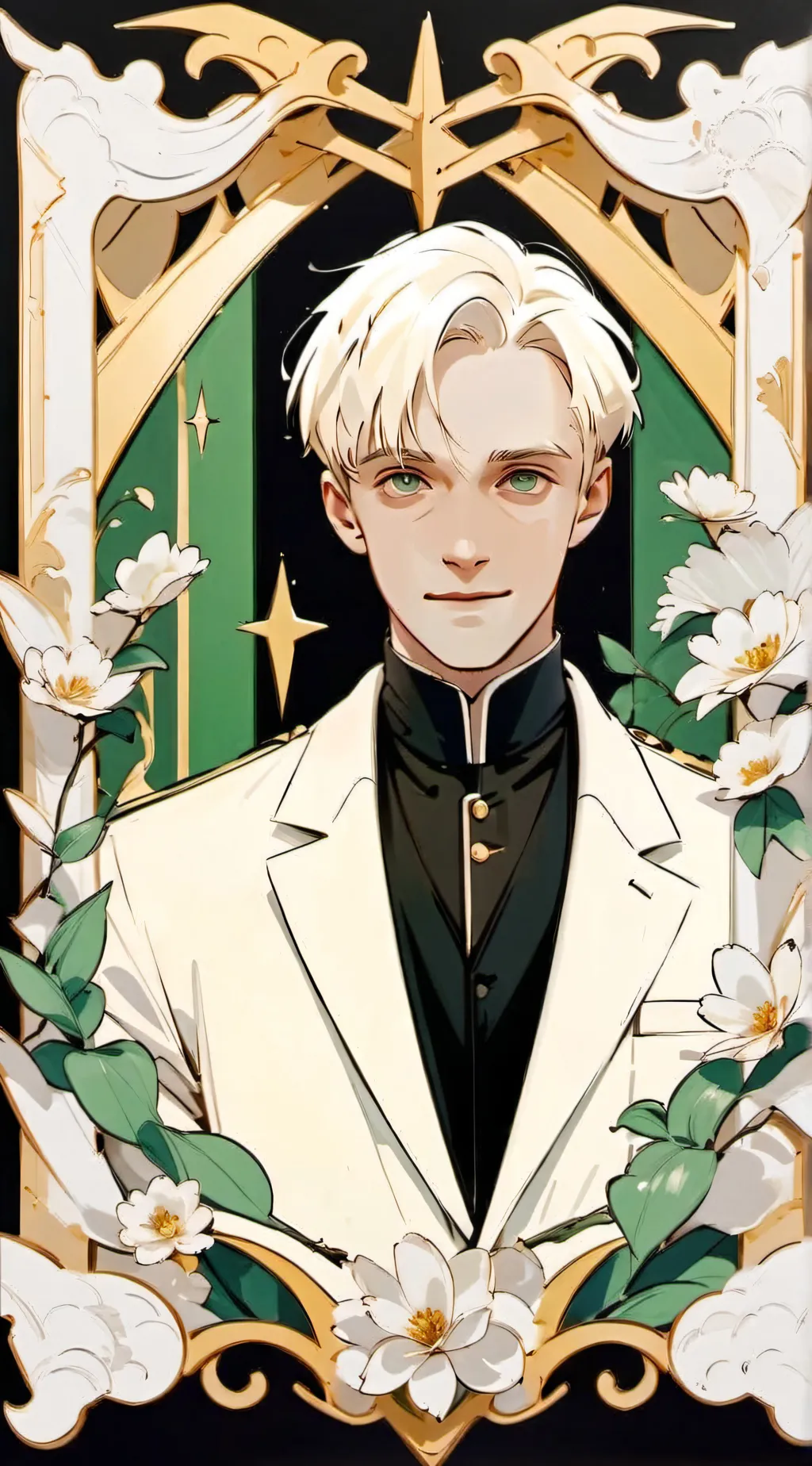 ai character: draco and cedric  background