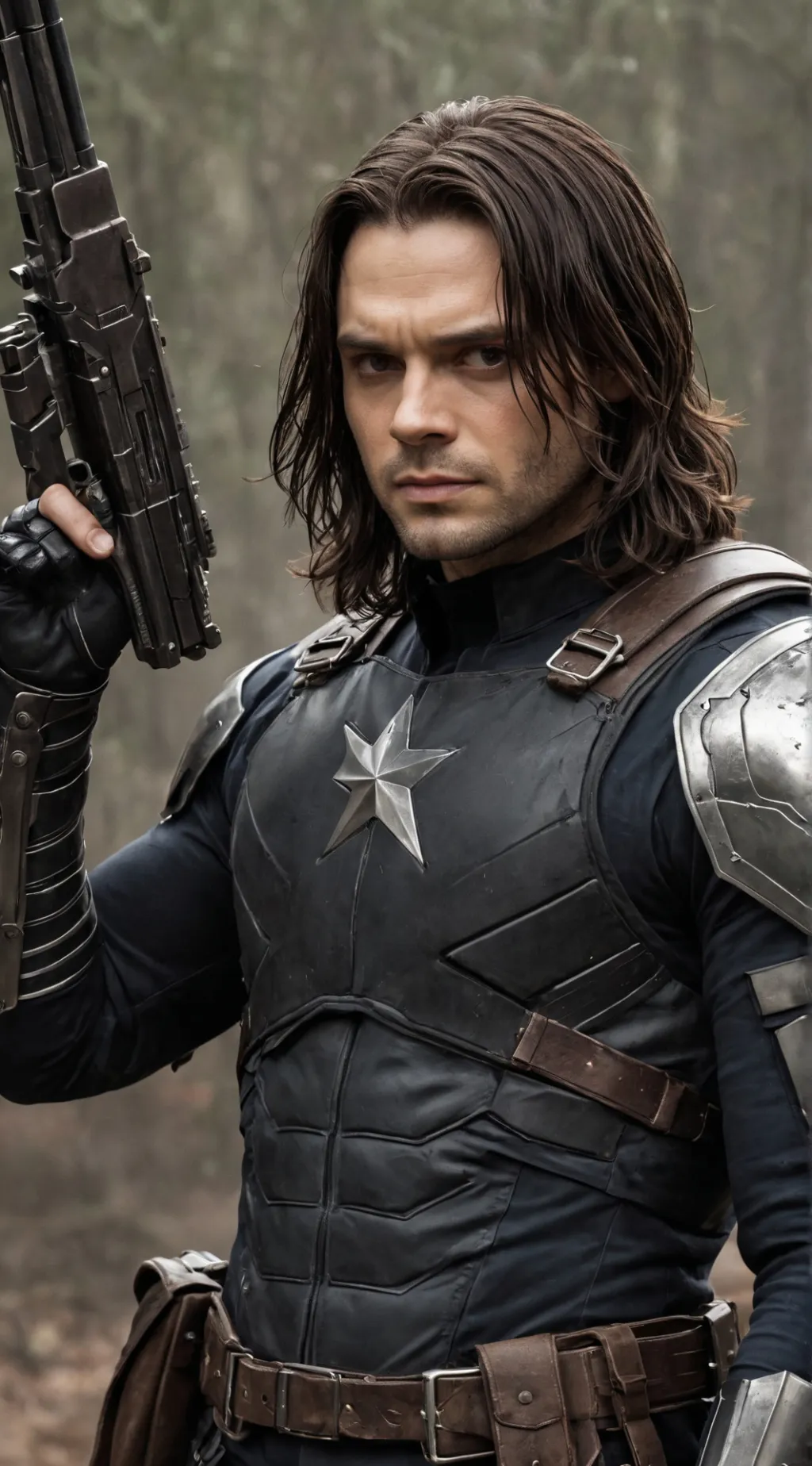 ai character: Bucky Barnes background