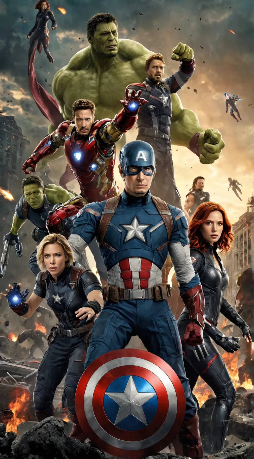 ai character: The Avengers background