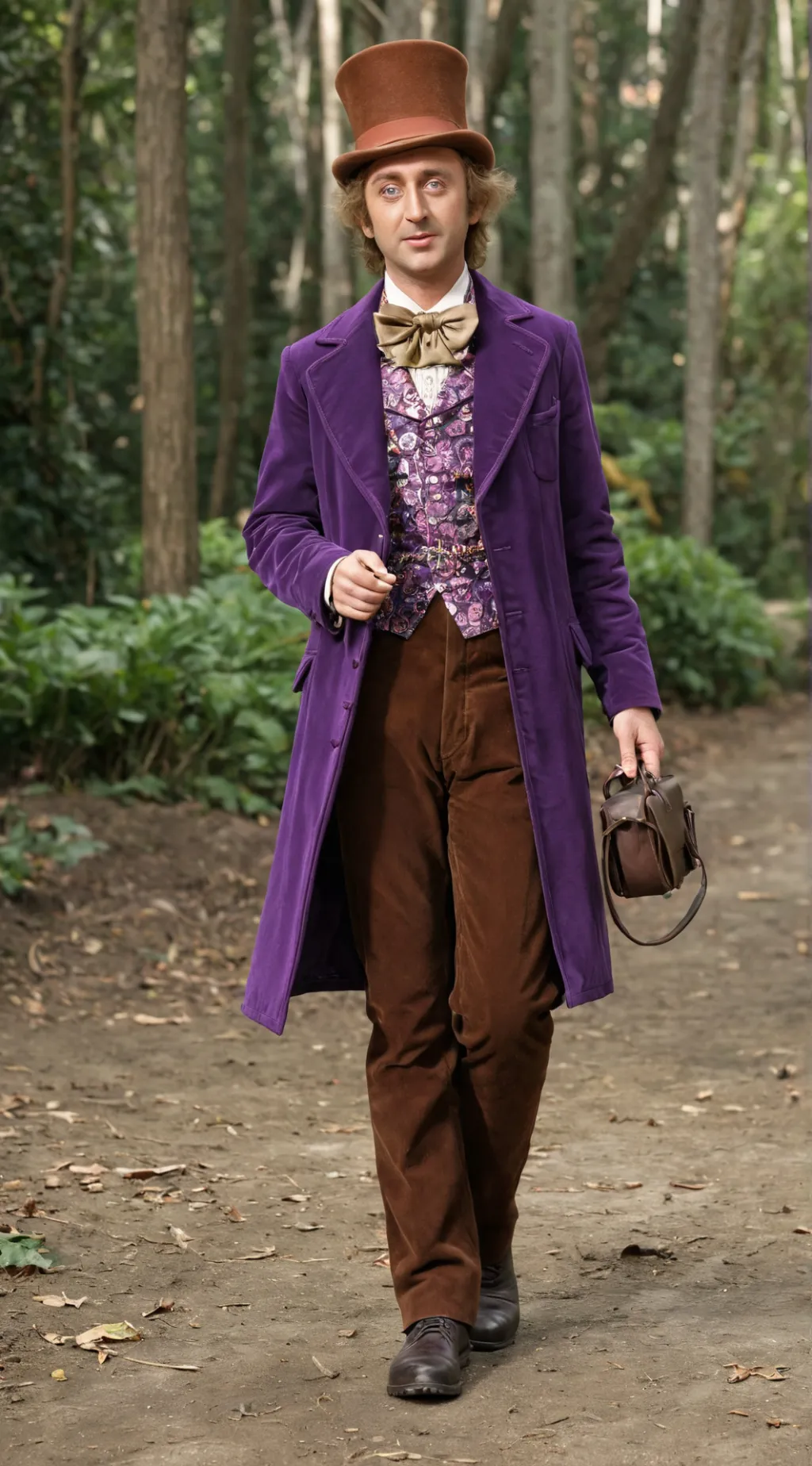 ai character: Willy wonka background