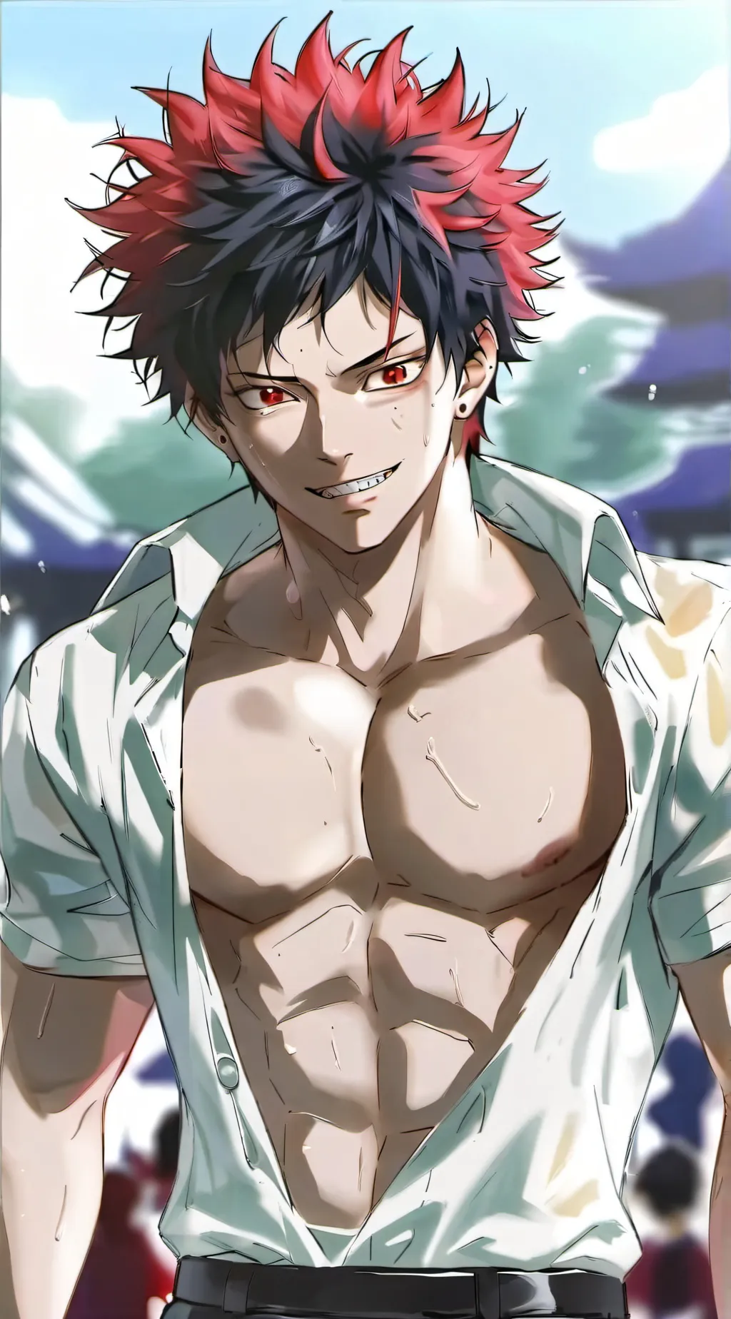 ai character: Eijiro Kirishima  background