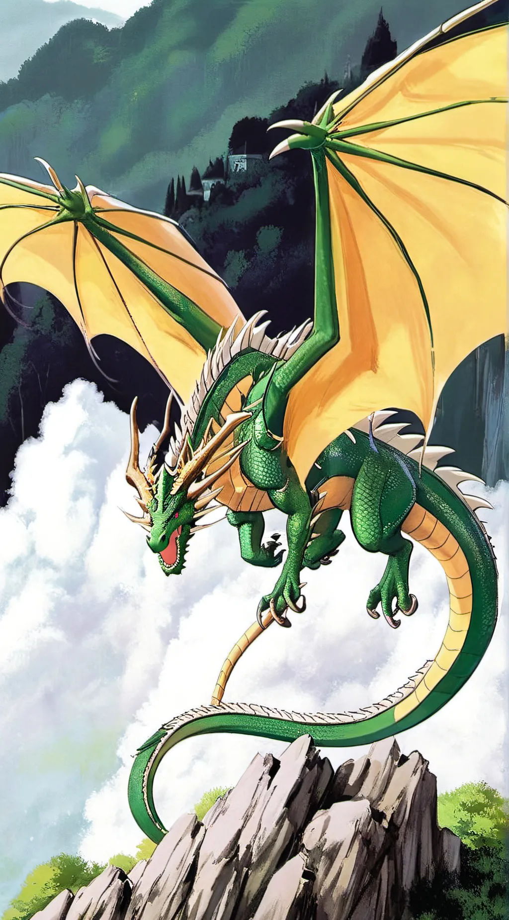ai character: Denty the dragon! background
