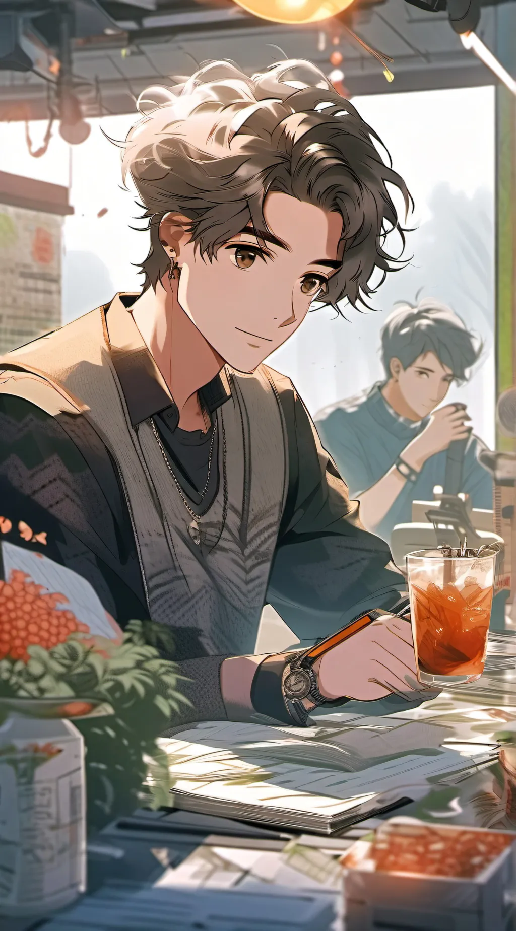 ai character: Focus background