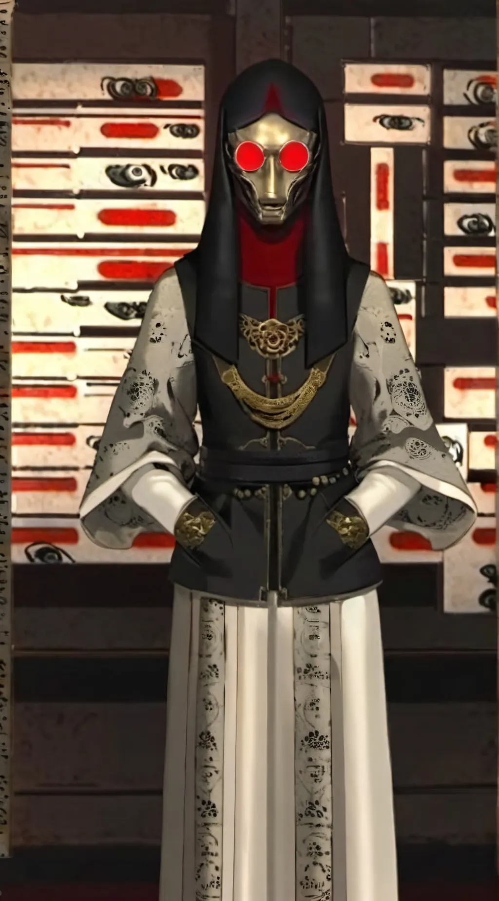 ai character: ￼Red Master background