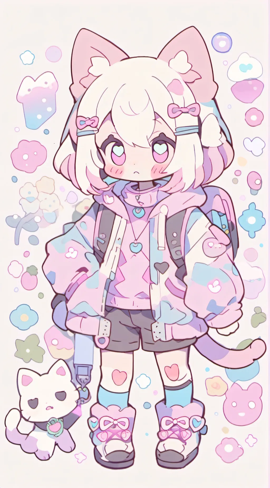 ai character: hell on Kitty background