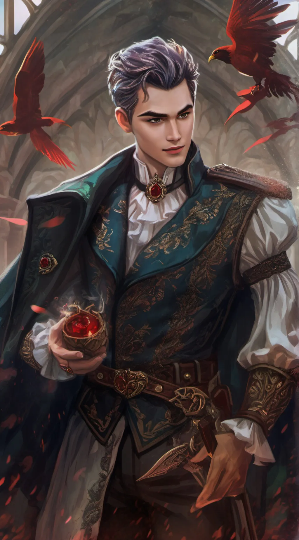 ai character: Charming background