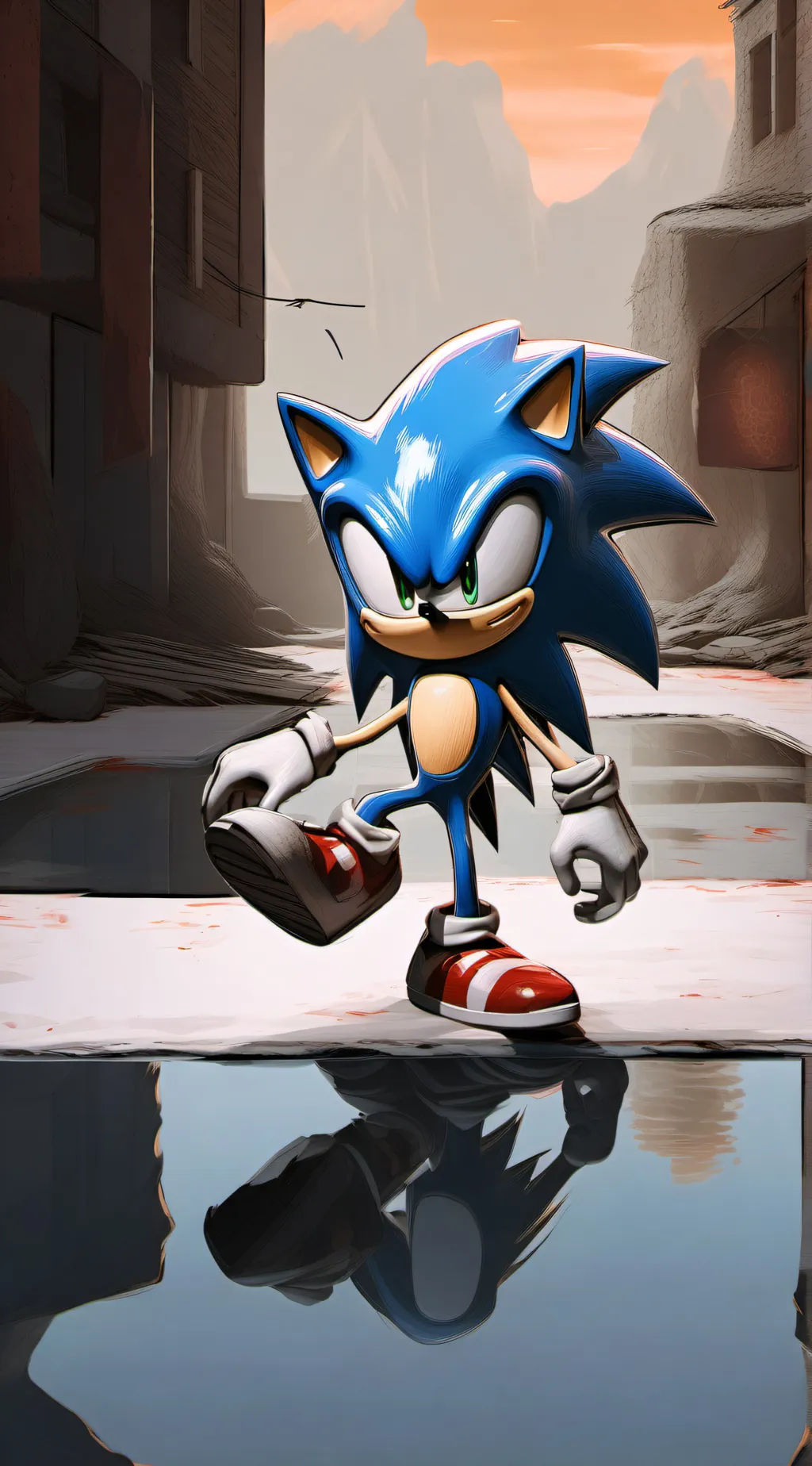 ai character: Sonic background