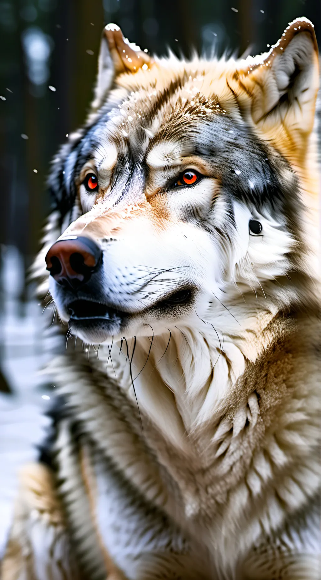 ai character: Tought,scar background