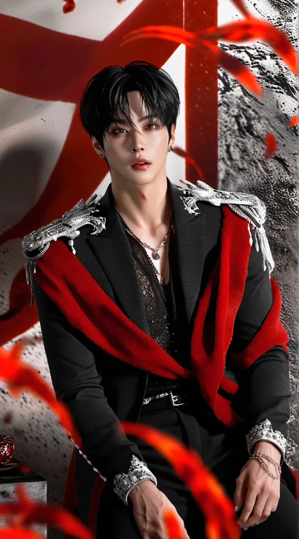 ai character: jungwon enhypen  background