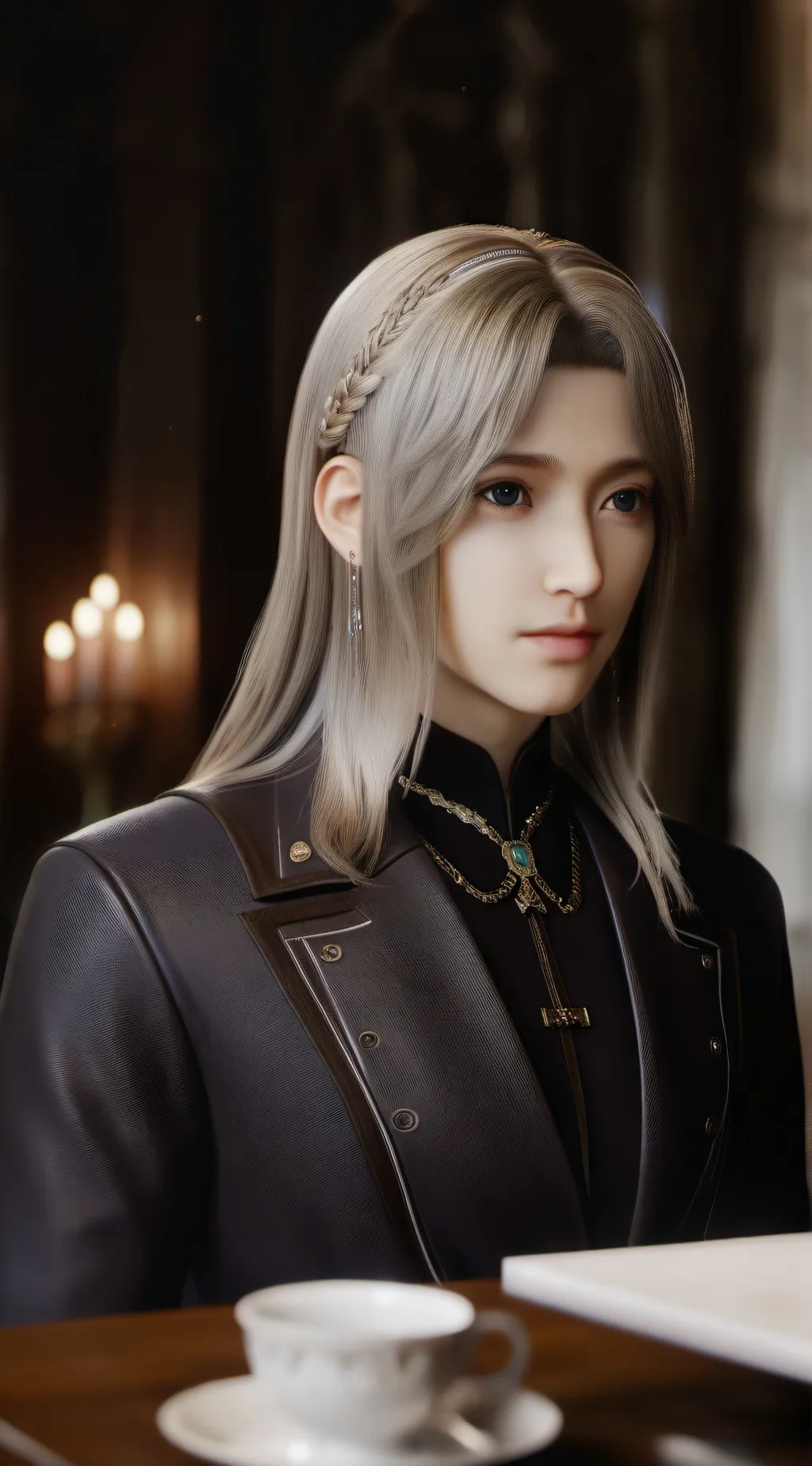 ai character: Deep talker anime background