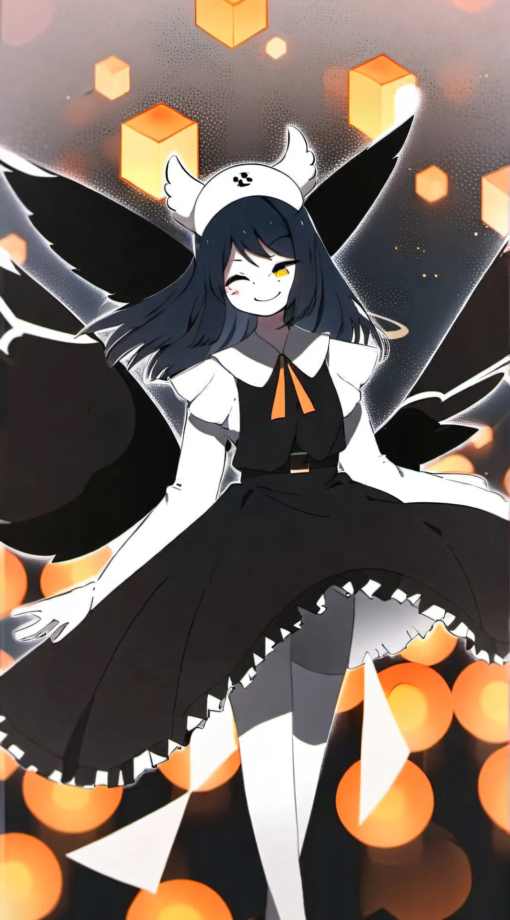 ai character: miss circle background
