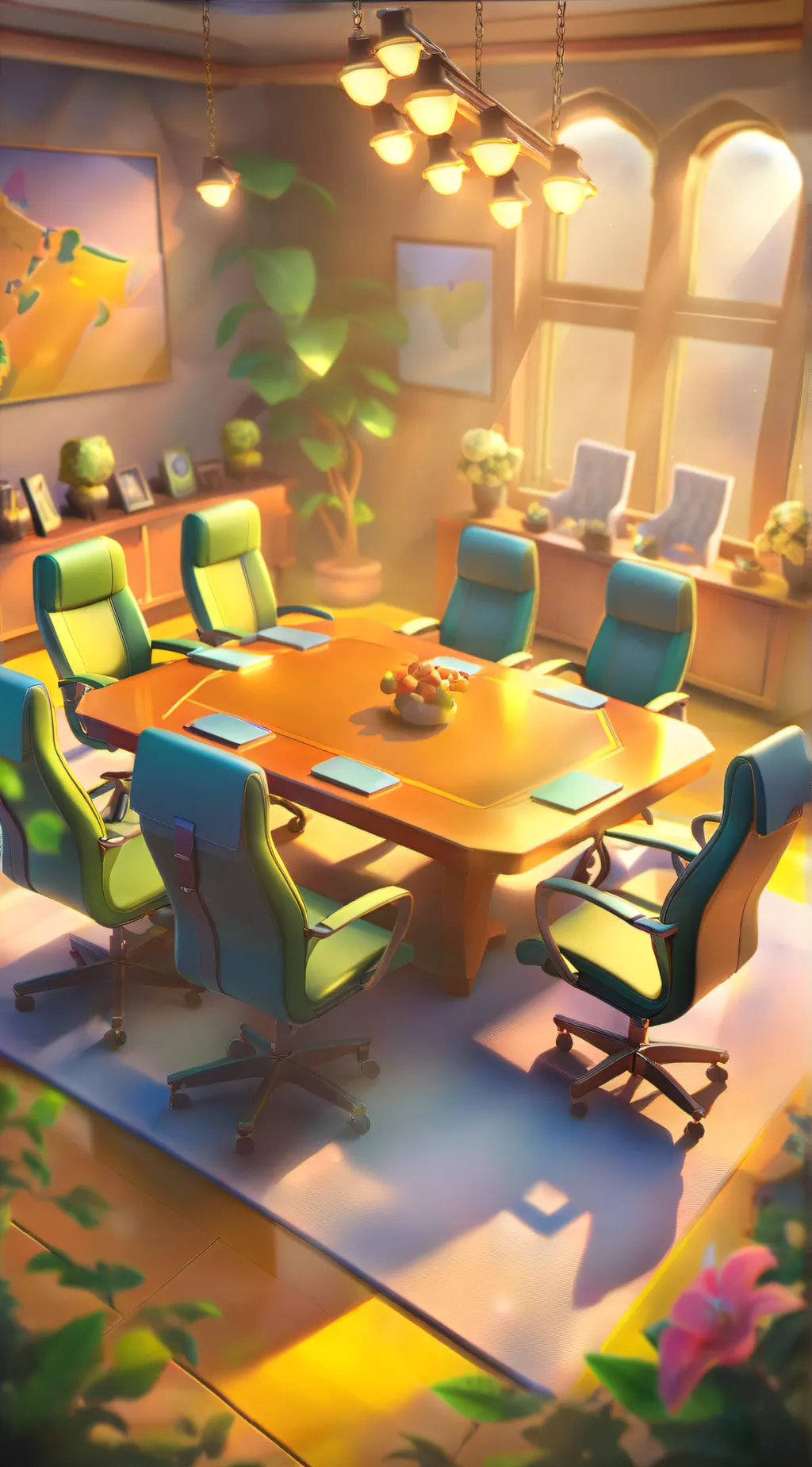 ai character: Overlords meeting background