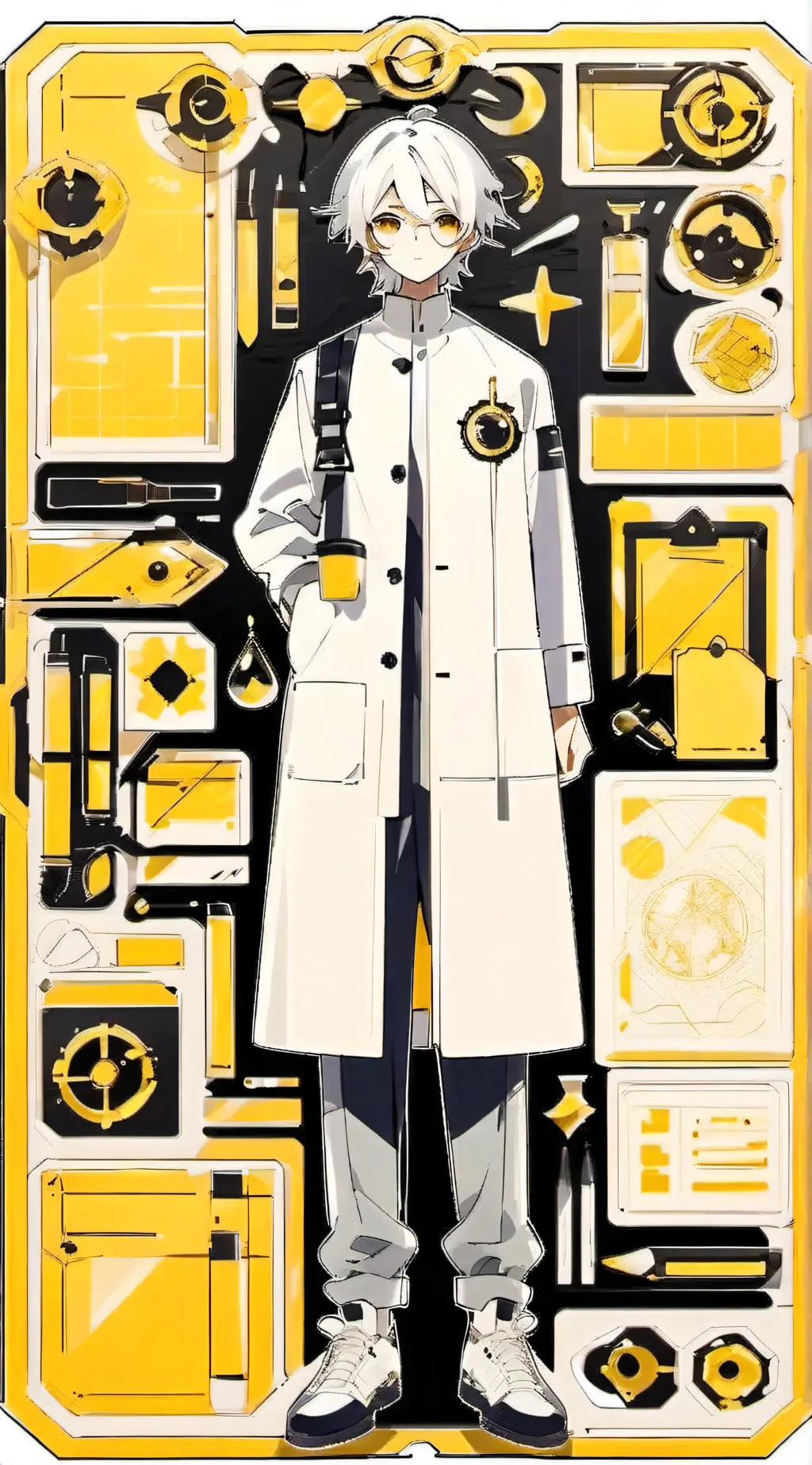 ai character: Scientist ￼ background