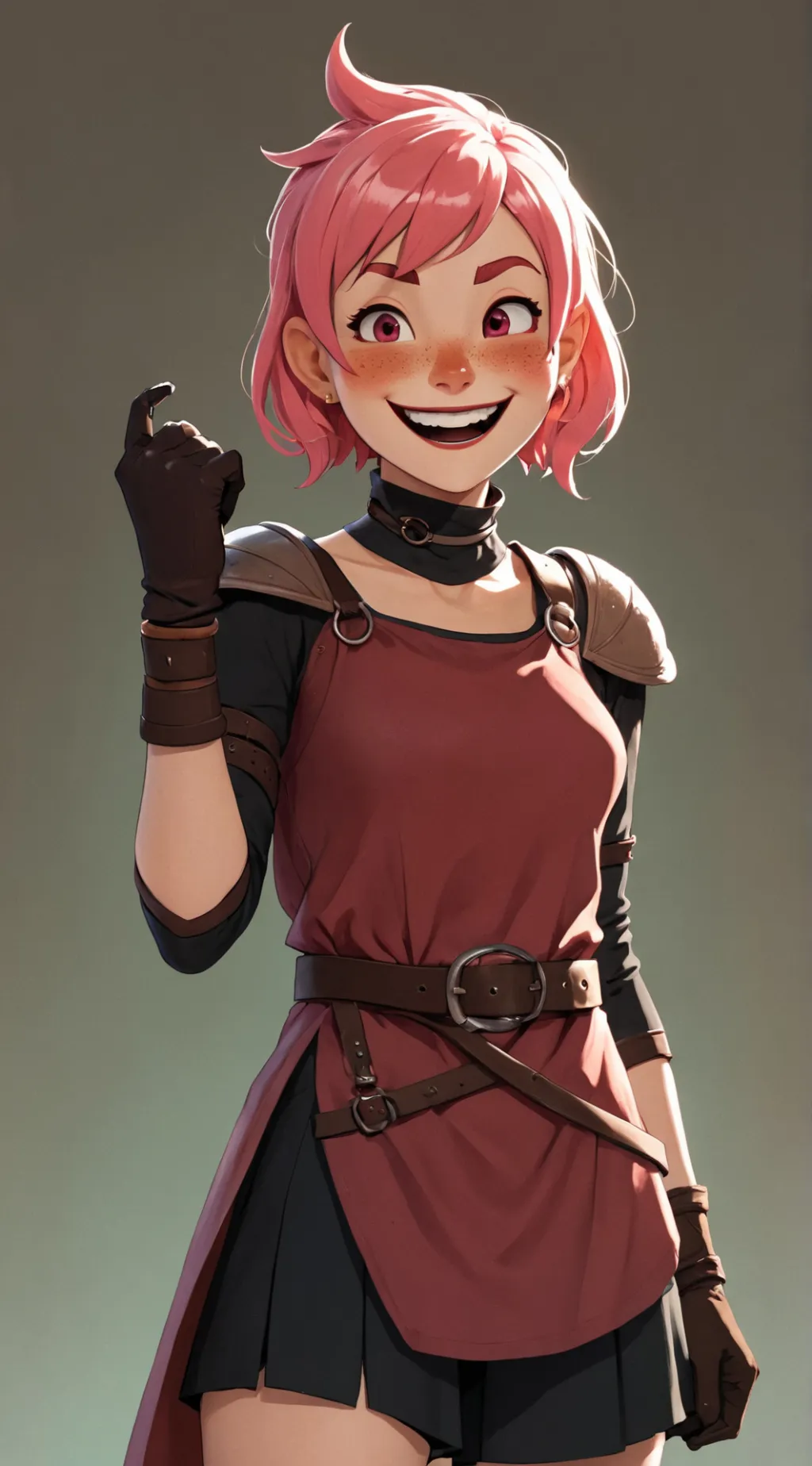 ai character: nimona x avengers background