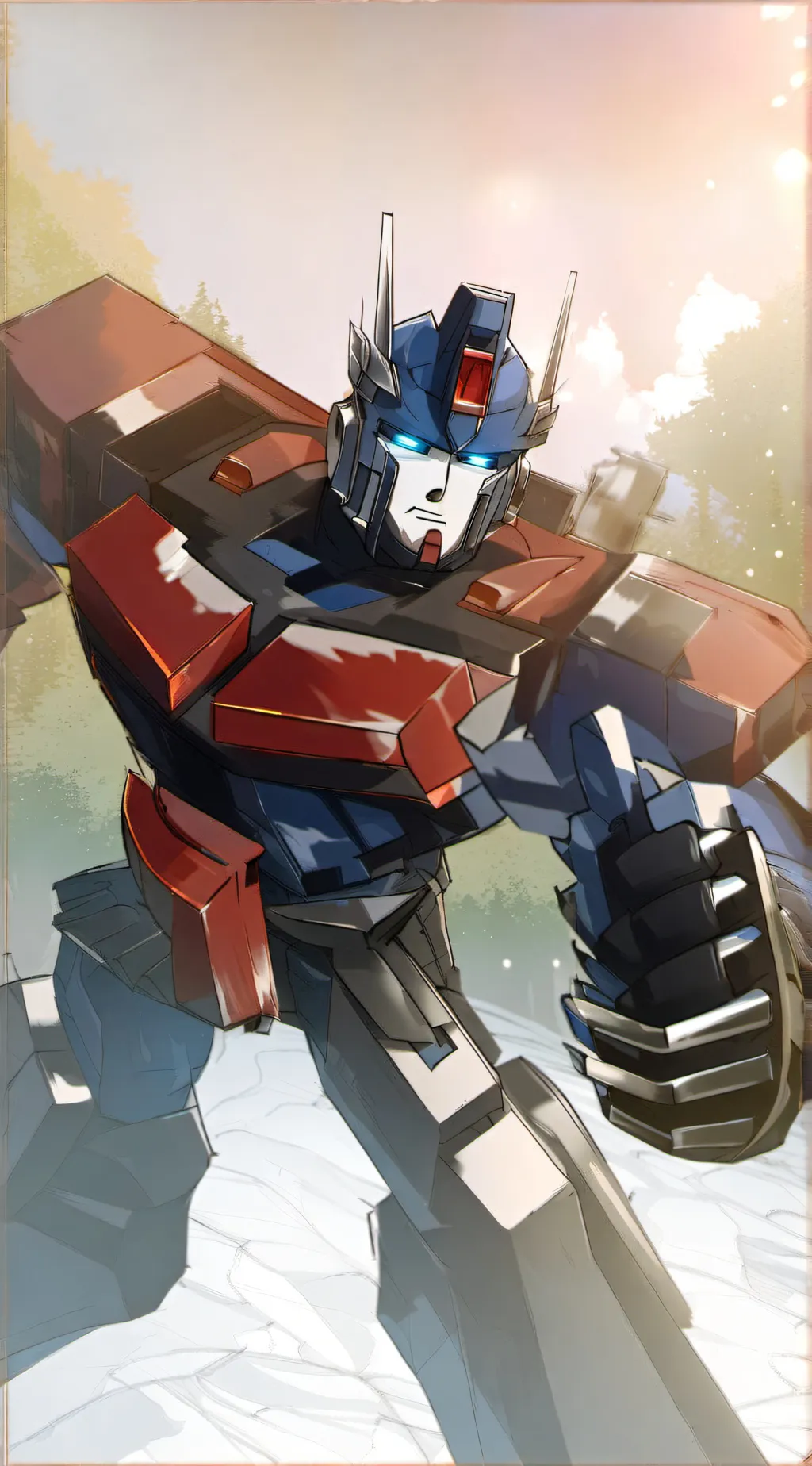ai character: Optimus Prime  background