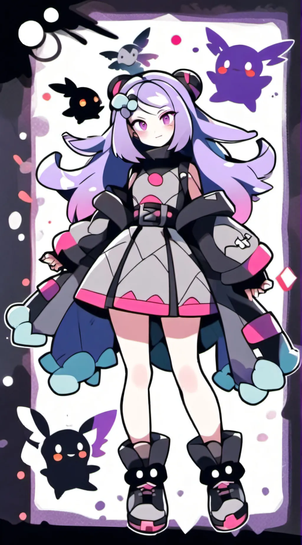 ai character: Goodra-H(Gijinka) background