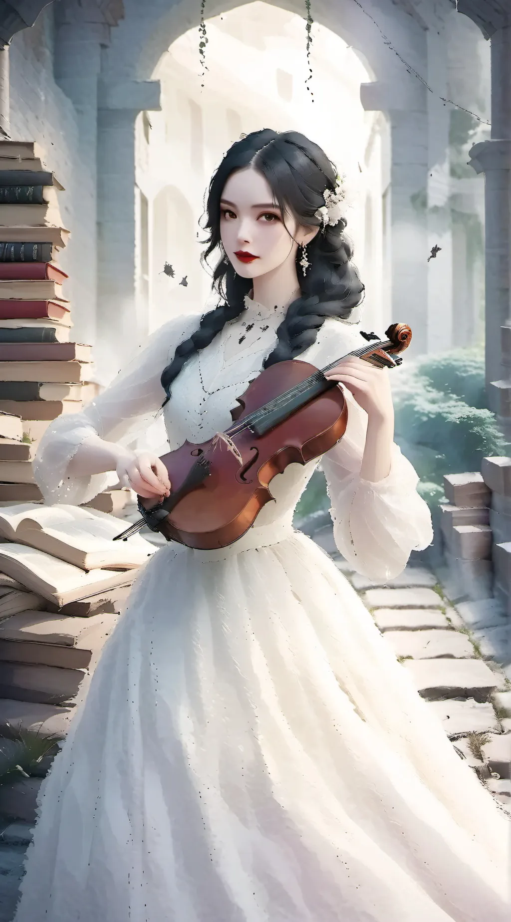ai character: Violetta Mysteria background