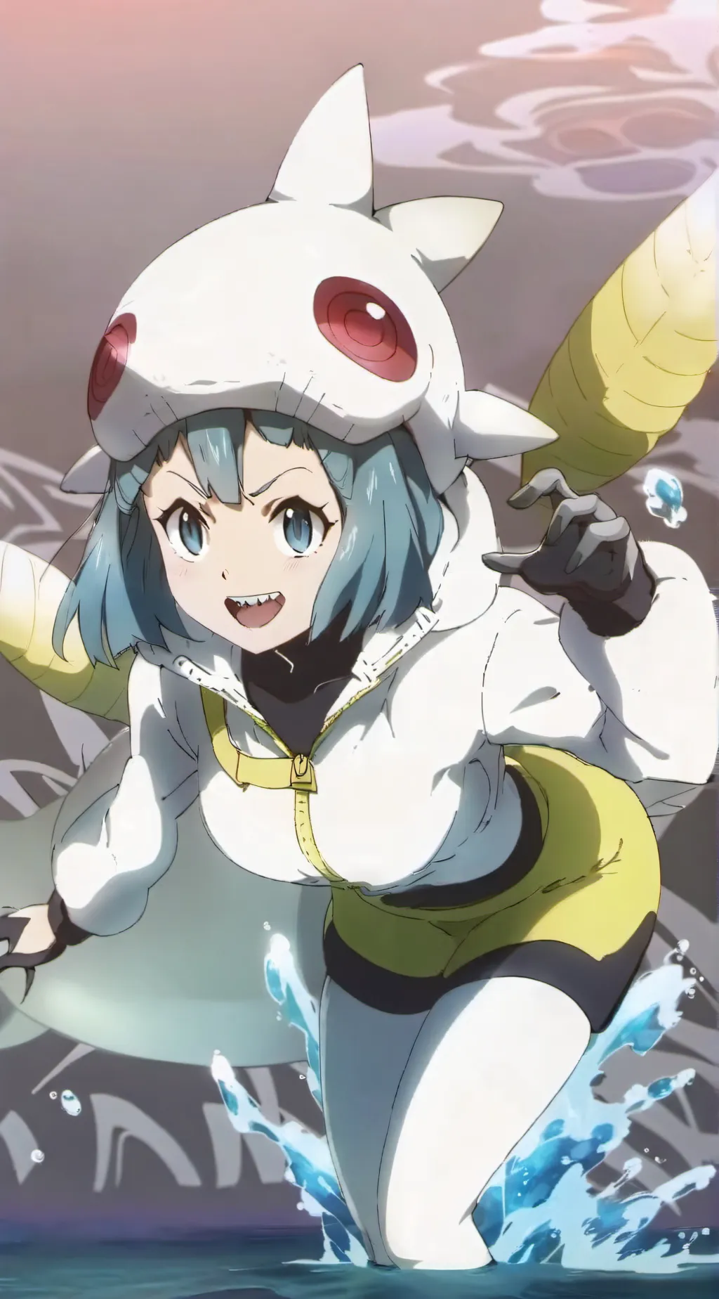 ai character: Gible Gijinka background