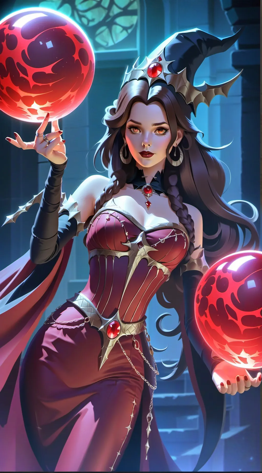 ai character: Scarlet Witch  background