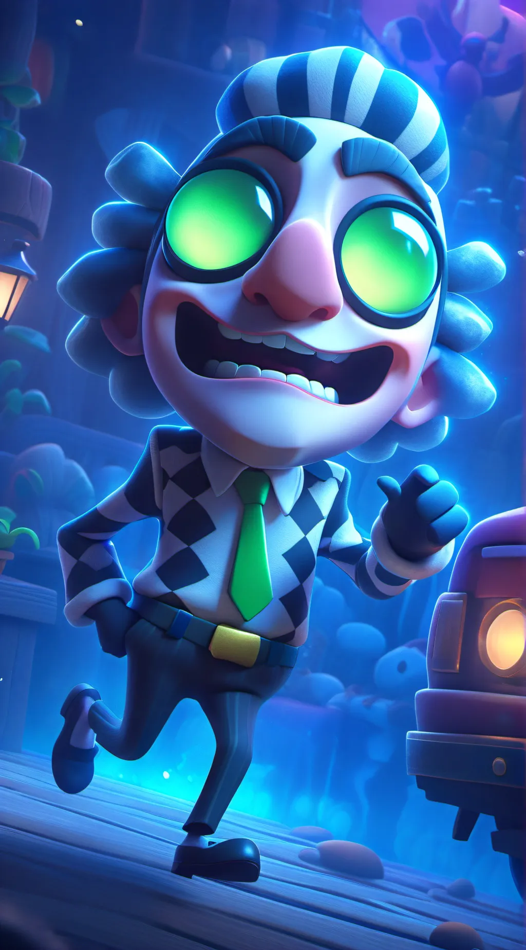 ai character: Beetle juice background