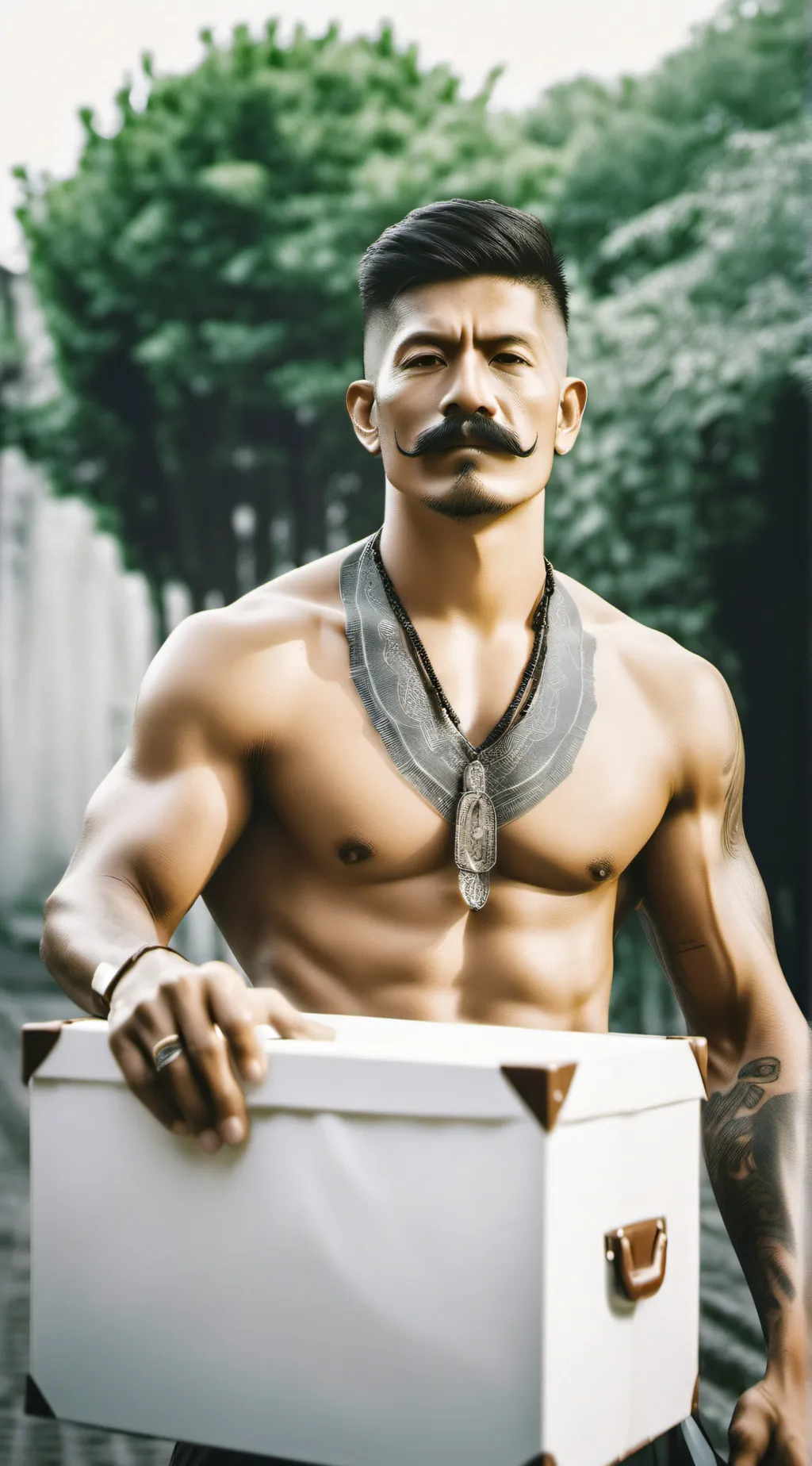 ai character: goofy ahh food guy background