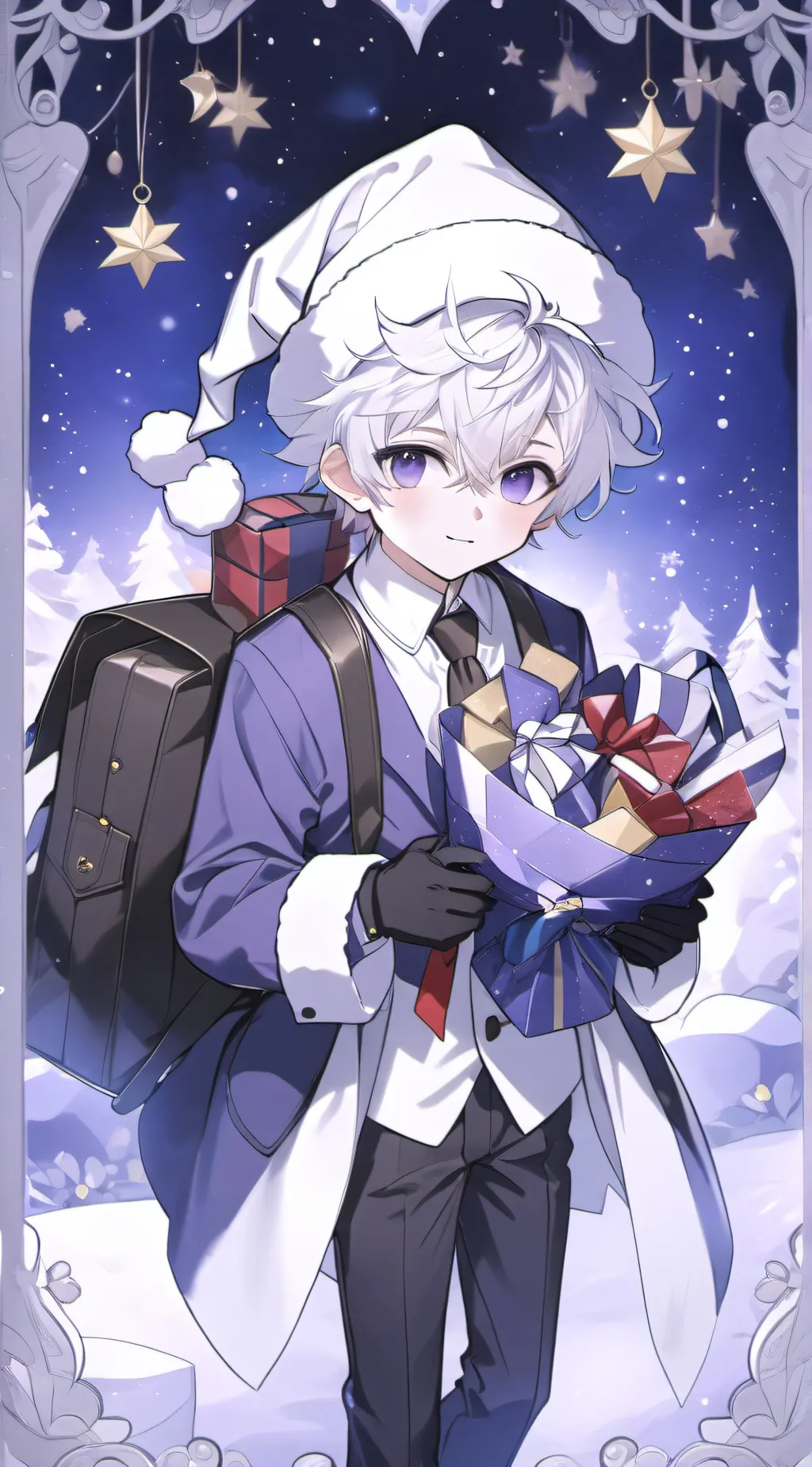 ai character: Santa claus background
