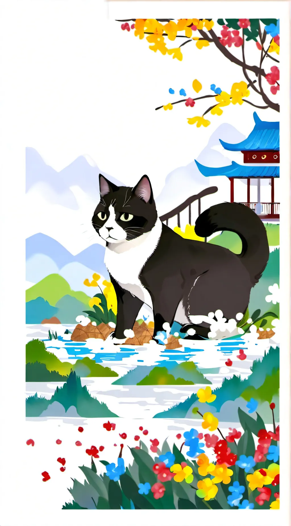 ai character: Smiling critters background