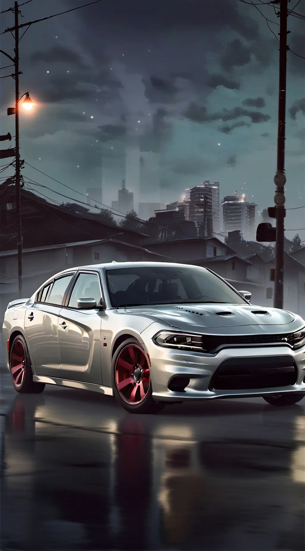 ai character: Dodge charger  background