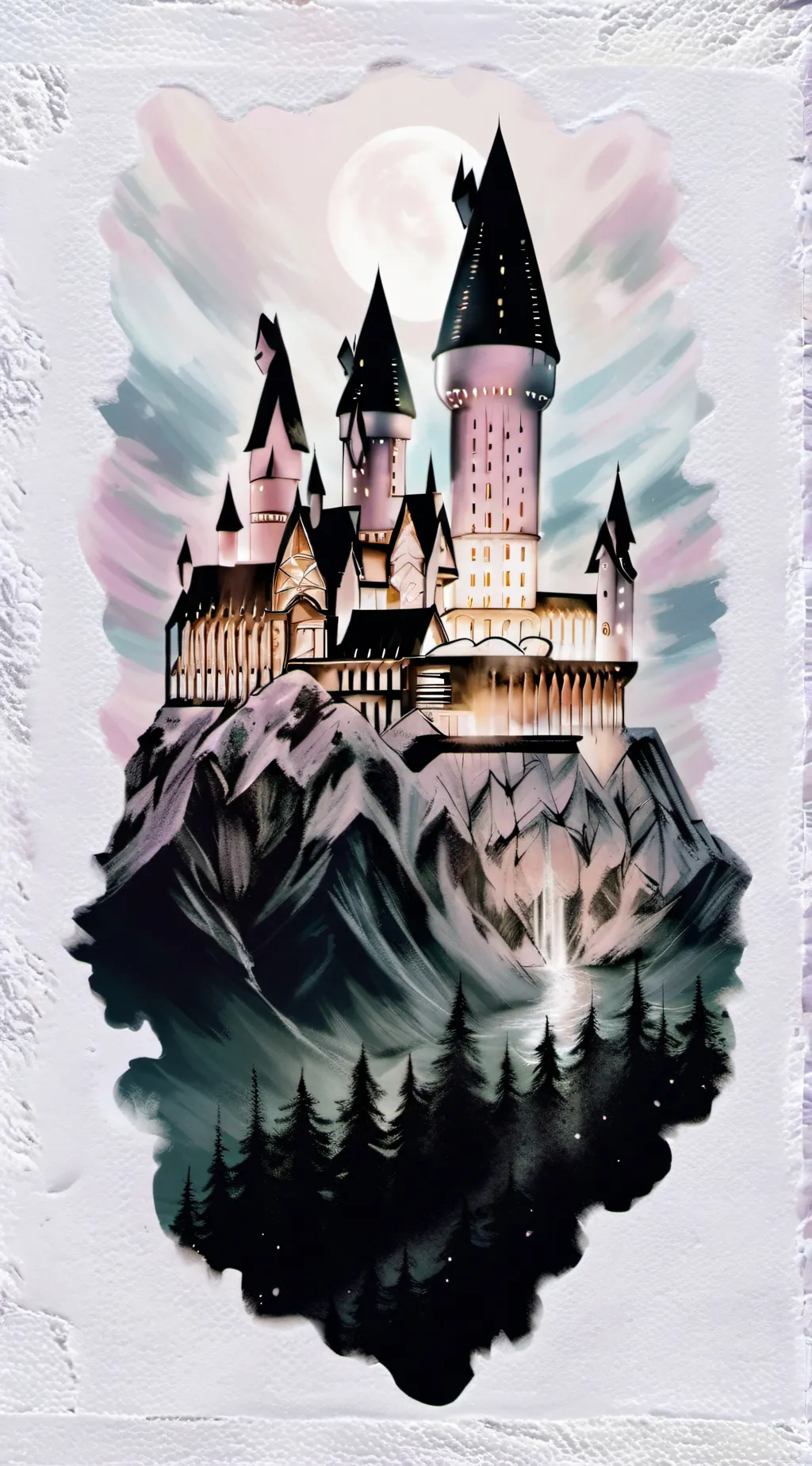ai character: Sad Hogwarts background