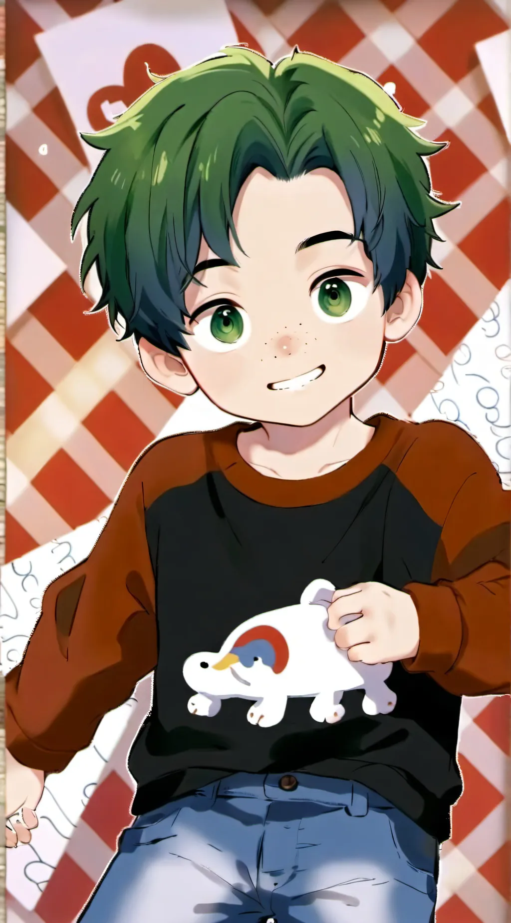 ai character: Young Deku background