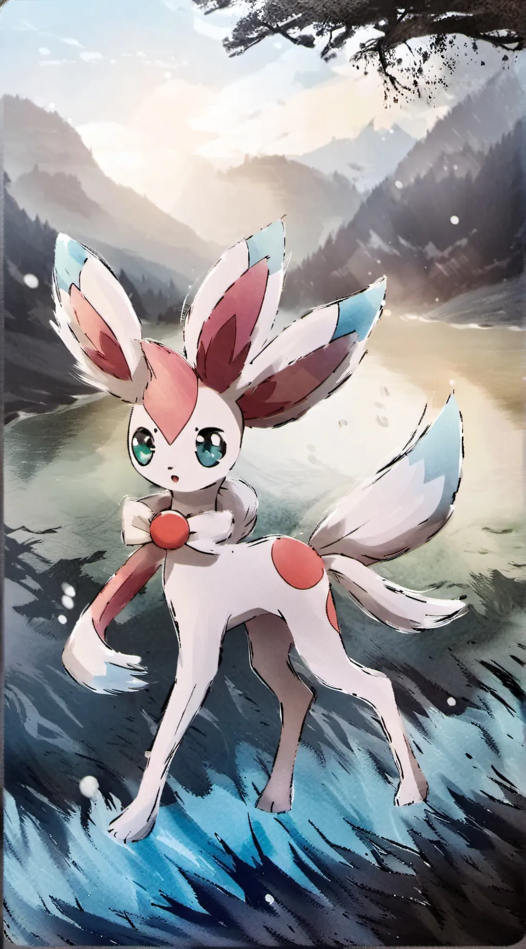 ai character: Sylveon background