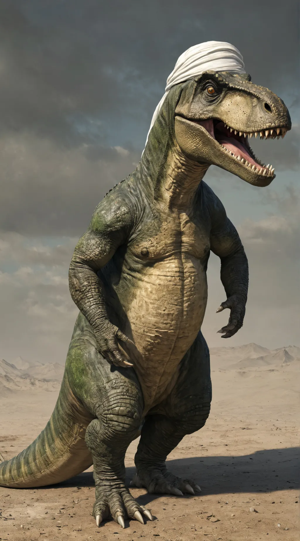 ai character: Greg the dinosaur  background