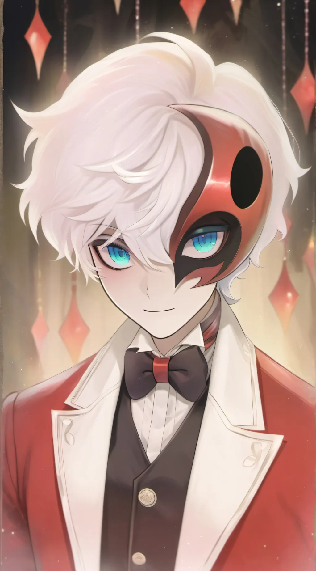 ai character: Flame background