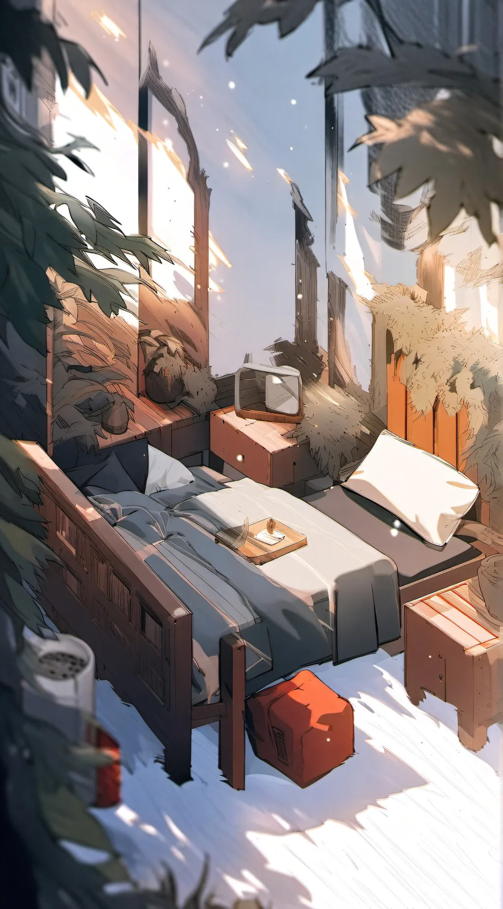 ai character: Hashira sleepover background