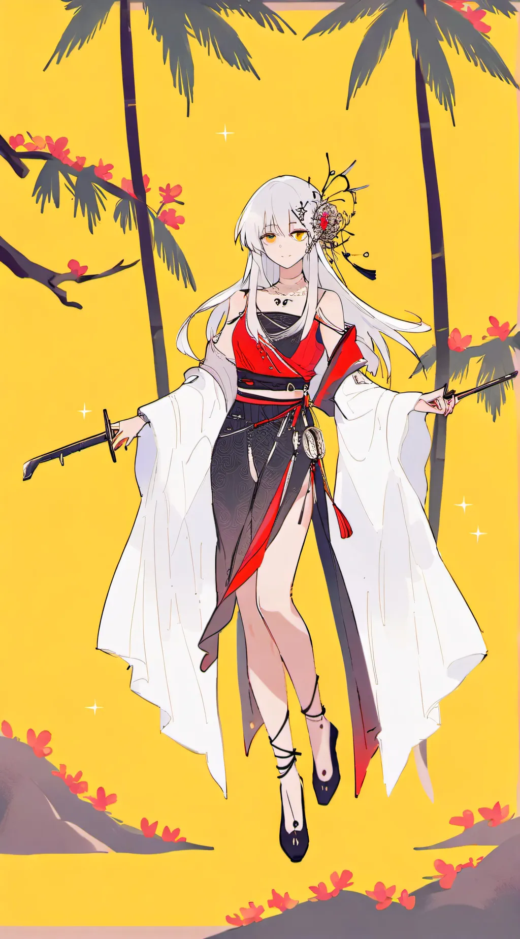ai character: Bikini girl background