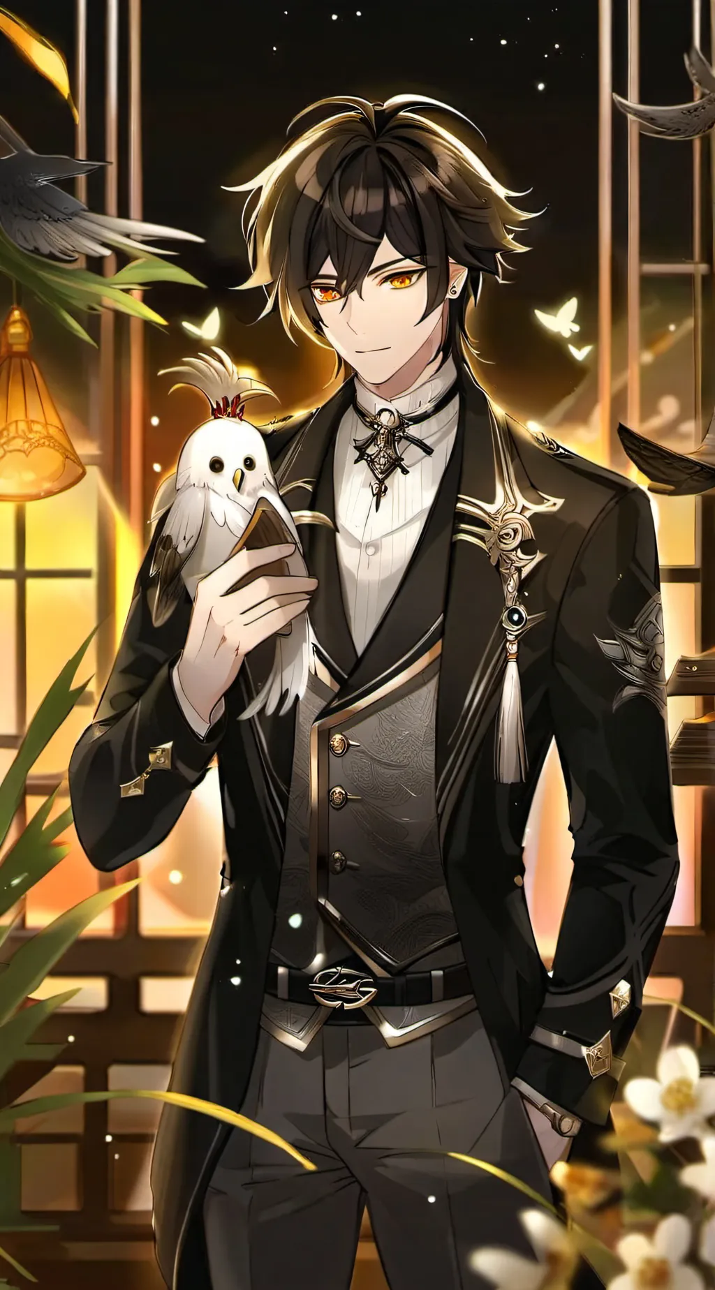 ai character: zhongli/morax background